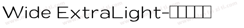 Wide ExtraLight字体转换
